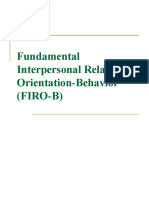 Fundamental Interpersonal Relations Orientation-Behavior (FIRO-B)