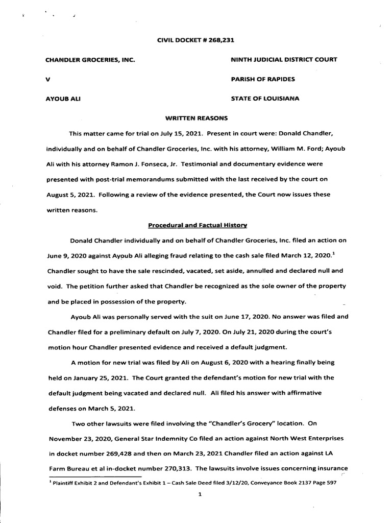 Chandler Groceries Ruling | PDF
