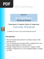 I/O Interfacing: University of Kalyani