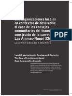 Las Organizaciones Locales en Contextos de Desarrollo El Caso de Los Consejos Comunitarios Del Tramo Construido de La Carretera Las Ánimas-Nuquí (Chocó