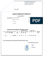 Manufacturer'S Test Certificate: National Builtech Trading and Contracting Co