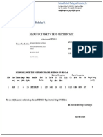 Manufacturer'S Test Certificate: National Builtech Trading and Contracting Co