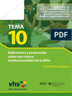 TEMA 10 - Reflexiones y Propuestas Sobre Una Nueva Institucionaldiad de La EPJA