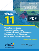 TEMA 11 Encuentro Dialógico y Cooperación Entre U y La EPJA