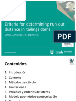 Ok Seminario Internacional Tailings 2014 Criteria For Determining Run Out Distance in Tailings Dams