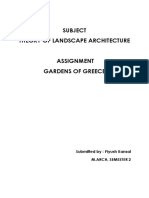 Subject Theory of Landscape Architecture Assignment Gardens of Greece