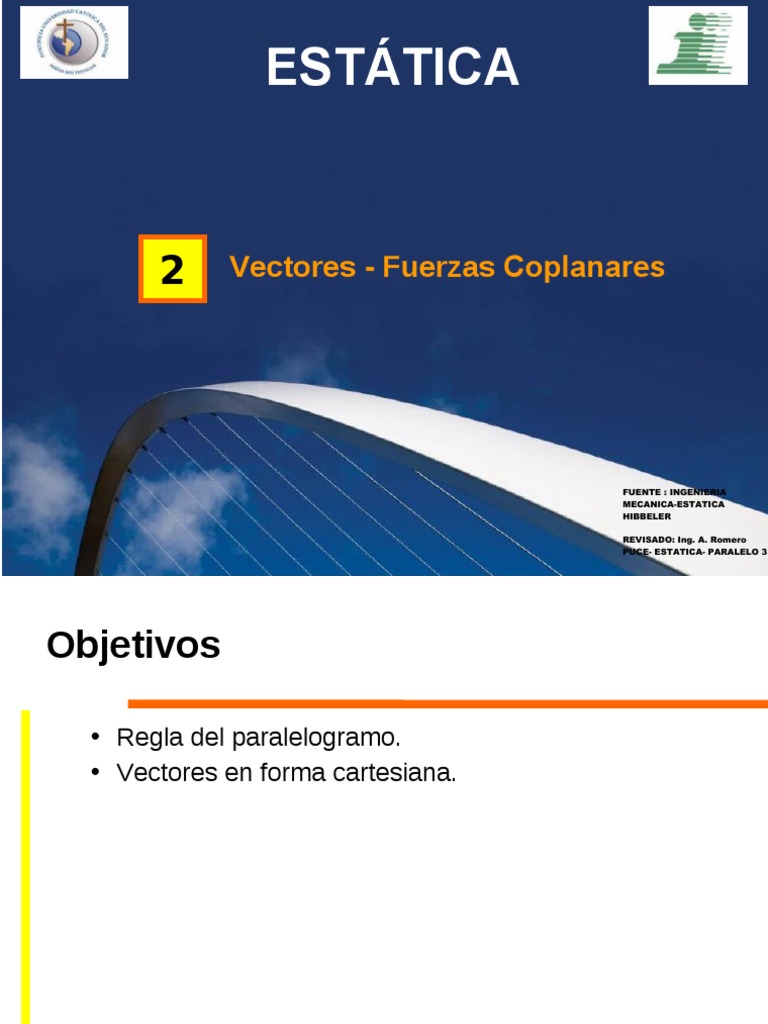 Capitulo 2 Vectores-Fuerzas Coplanares | PDF | Vector Euclidiano | Física
