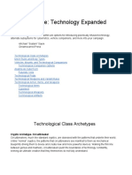 Arcforge: Technology Expanded: Technological Class Archetypes