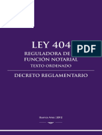 Ley 404 Ley Notarial Bs As