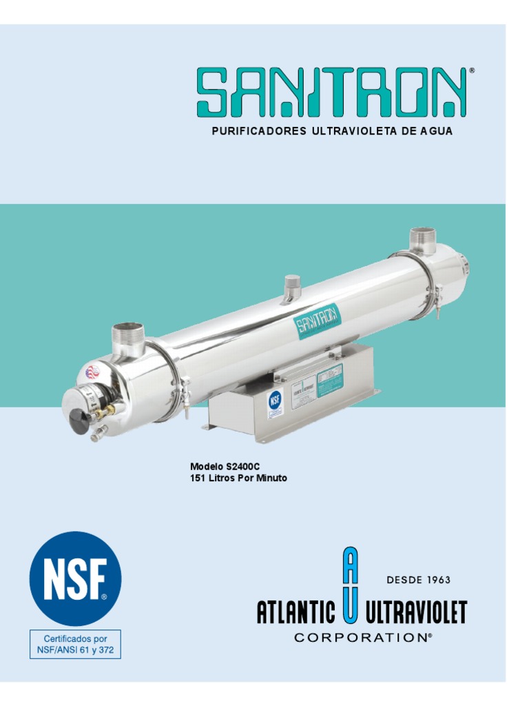 Catalogo Sanitron | PDF | Ultravioleta | Agua
