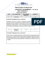 6º - Ano - EF - Sistematização Do Resultado - AVALIAÇÃO DIAGNÓSTICA