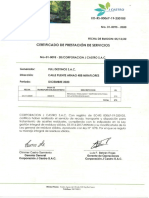 Certificado de Eliminacion de Residuos