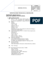 Especifiaciones Tecnicas Planta