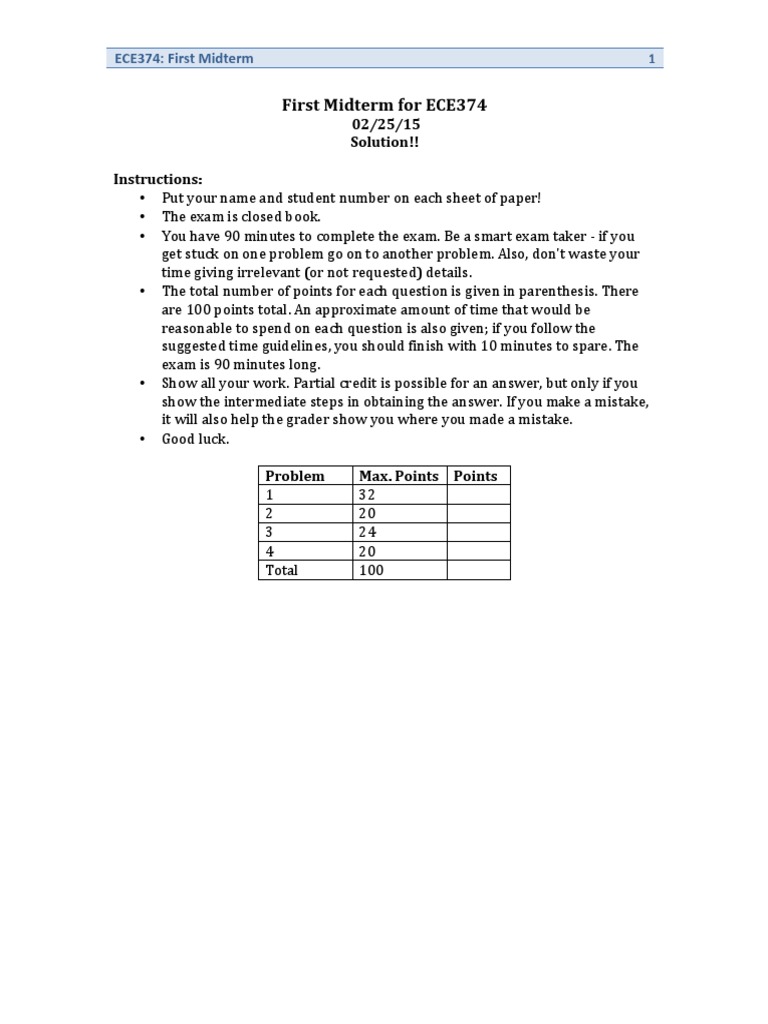 2015 Midterm 1 Exam Solution | PDF | Domain Name System | Transmission ...
