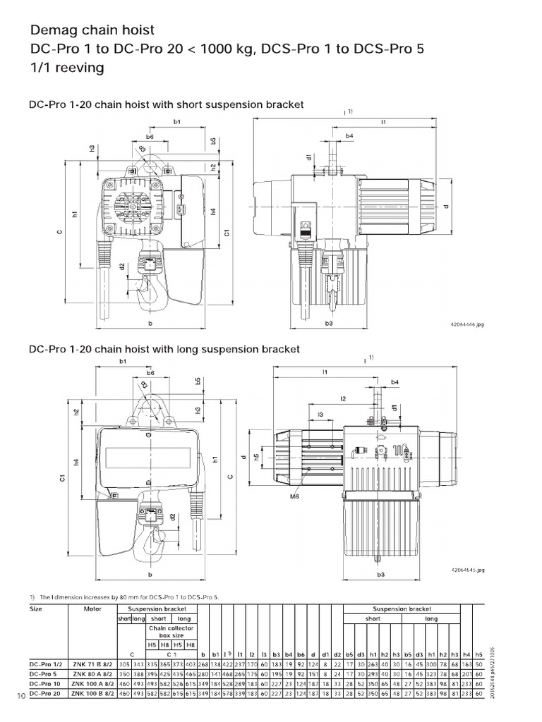 Dimensional Chain Hoist DC PRO | PDF