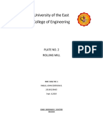 University of The East College of Engineering: Plate No. 2 Rolling Mill