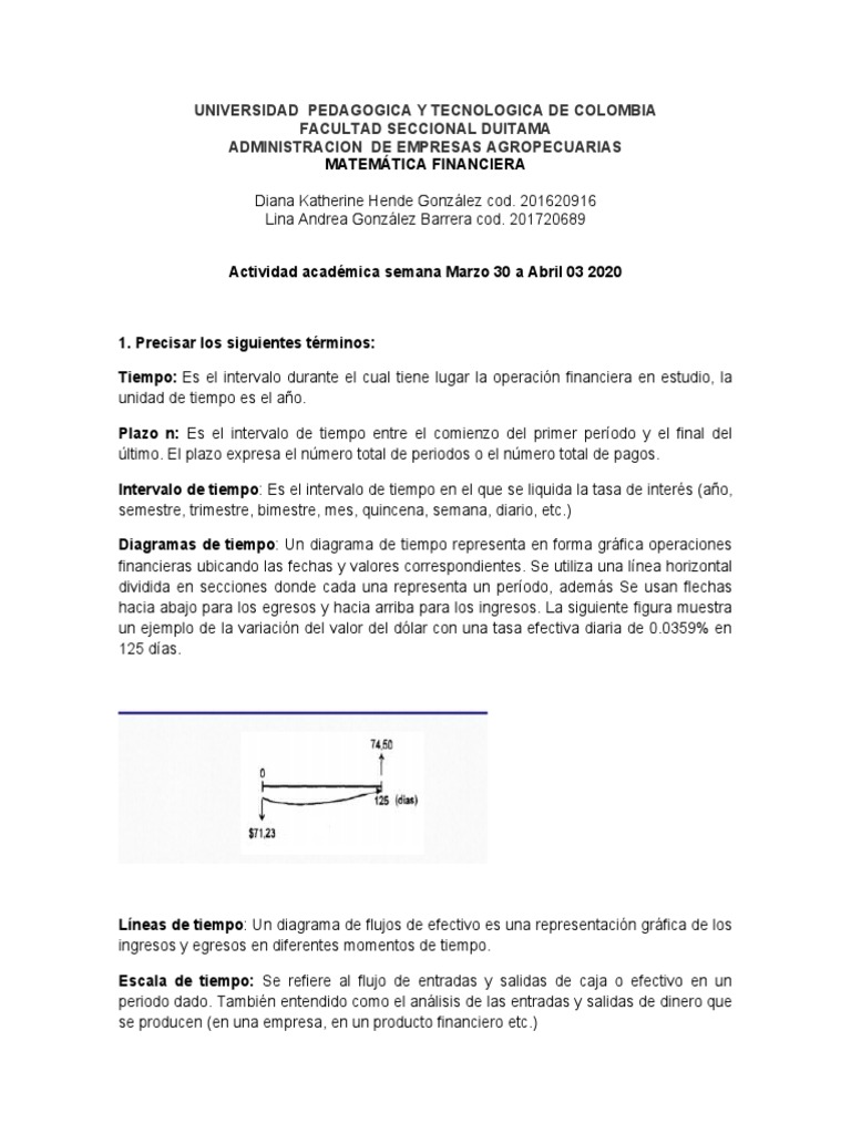1 Taller Matematica Financiera | PDF | Interés | Finanzas Matemáticas