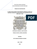 G 1-308 “La tributación minera como beneficio ambiental según las empresas mineras del departamento de Cajamarca en los años 2016 – 2021”.pptx