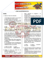 Circunferencia: Teoría y problemas geométricos