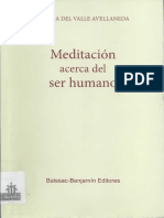 MEDITACION Acerca Del Ser Humano (Blanca Del Valle Avellaneda)
