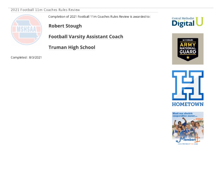 2122 MSHSAA FB Coaches Rules Review PDF