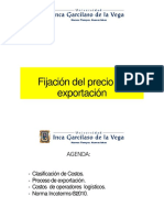 Fijación del precio de exportación