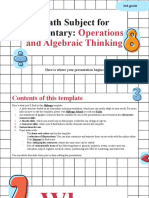 Math Subject for Elementary 3rd Grade Operations and Algebraic Thinking by Slidesgo