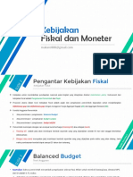 Kebijakan Fiskal Dan Moneter