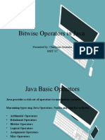 Bitwise Operators in Java: Presented By: Cherrynai Granates Bsit 1C