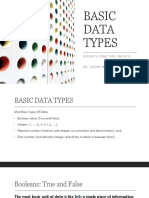 Basic Data Types: Discrete Structure (Ms101)