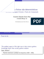 Aut Omatos Finitos N Ao-Determin Isticos: IBM1088 Linguagens Formais e Teoria Da Computa C Ao