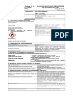 Datos de Seguridad de Gel Alcohol