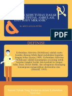 Konsep Dasar Kebutuhan Aktifitas