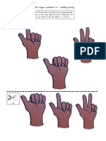 Number Fingers Worksheet 1 A-C