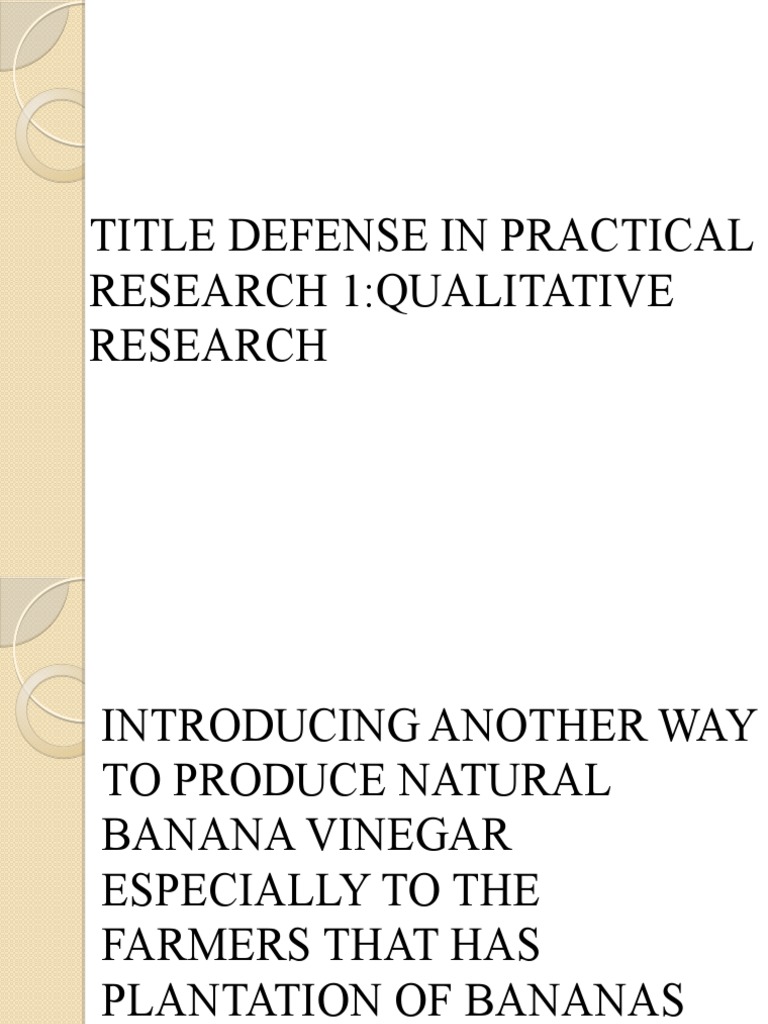 Introducing Banana Vinegar Production as a Way to Prevent Waste and