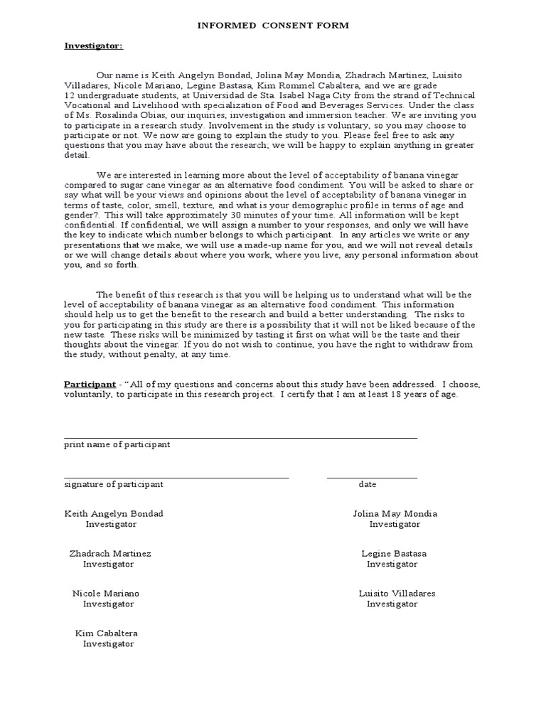 Group 1 Consentform R11 TVL | PDF