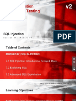 Web Application Penetration Testing Extreme: SQL Injection