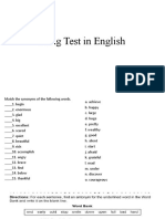 Longs Test in English
