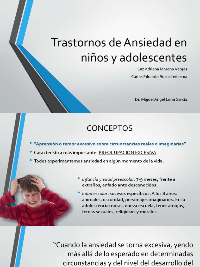 Ansiedad Infantil y Adolescente | PDF | Trastorno de ansiedad | Ansiedad