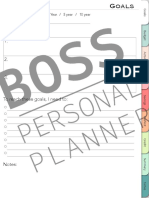 BOSS Personal Planner - Budget Sample