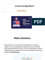 "Data Structure & Algorithms": Presentation