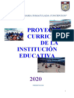 Proyecto Curricular I.E. María Inmaculada Concepción