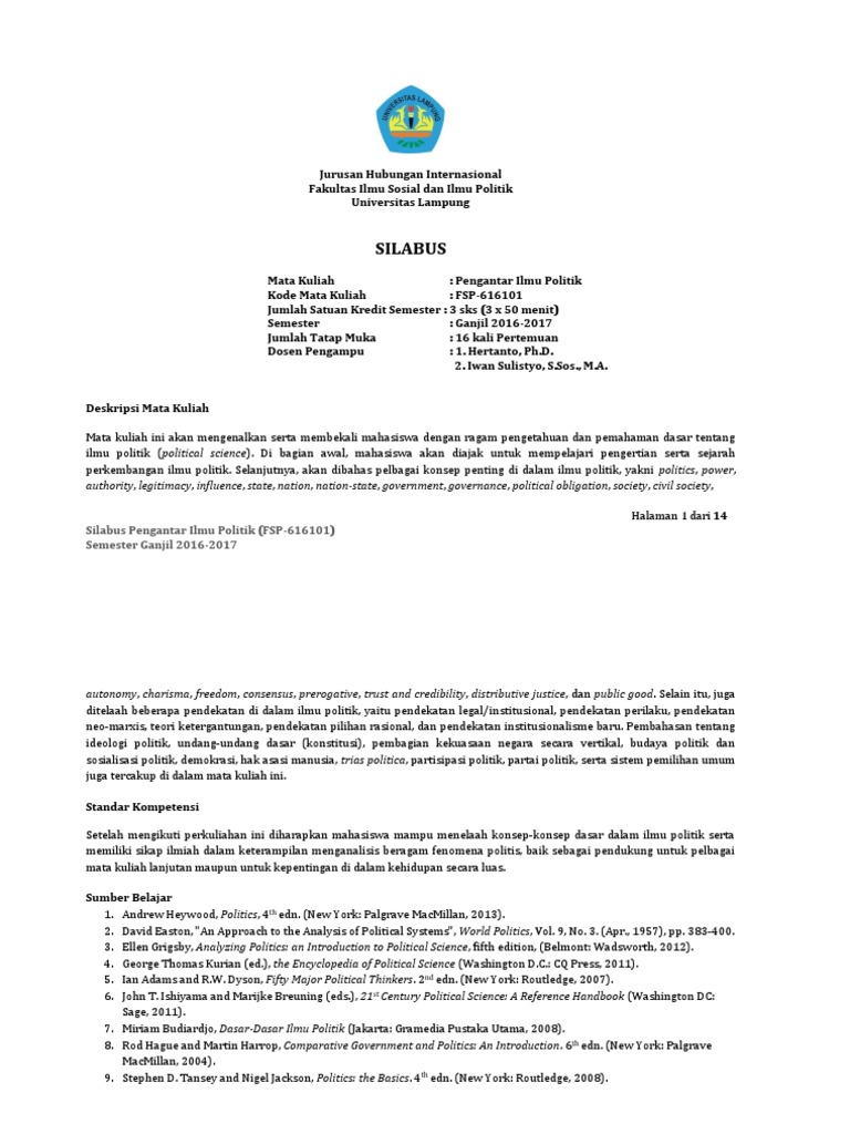 Jurusan Hubungan Internasional Fakultas Ilmu Sosial Dan Ilmu Politik