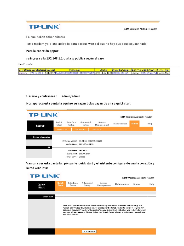 Tutorial Modem Router TP Link | PDF