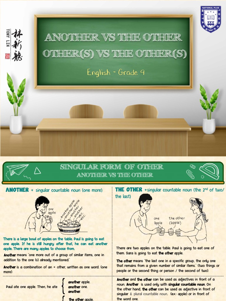 "Another vs The Other: Usage Guide" | PDF | Grammatical Number | Noun