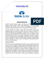 Tata Elxsi LTD: General Overview