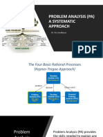 Problem Analysis (Pa) A Systematic Approach: Dr. Yos Sunitiyoso