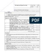 Bio-signals Image Processing Course EEE3100