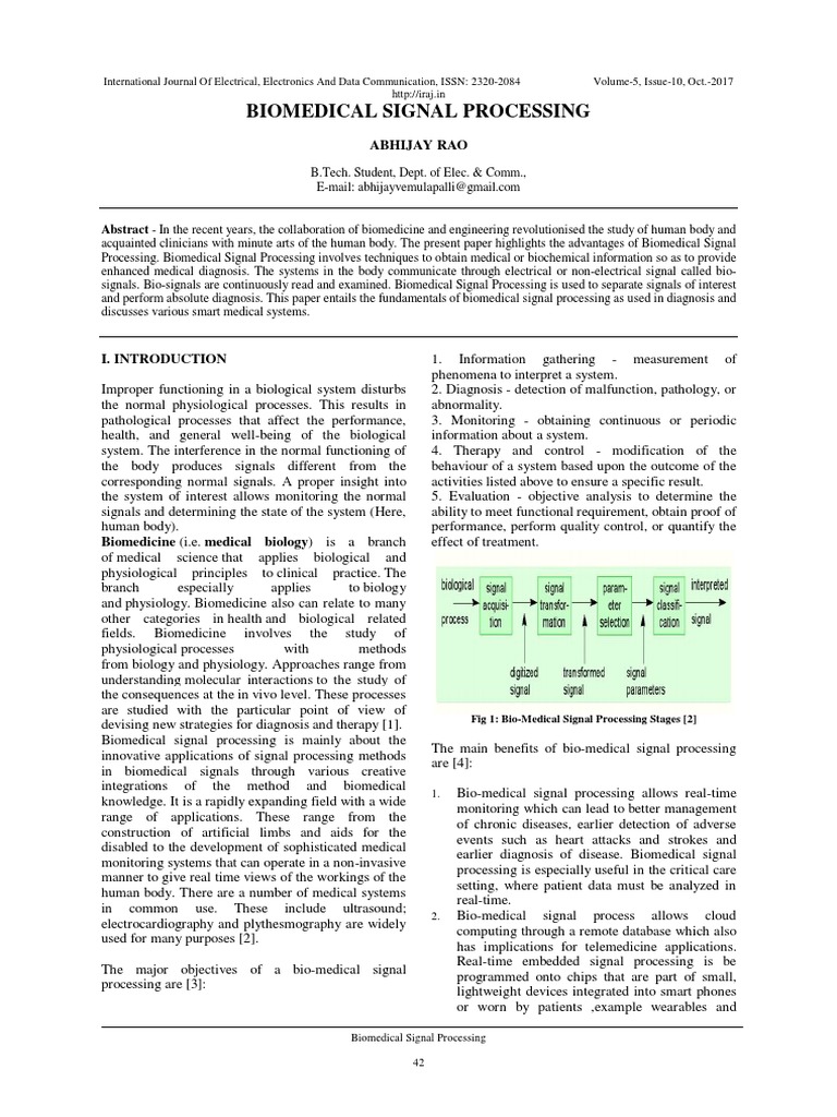 Biomedical Signal Processing | PDF | Biomedical Engineering ...