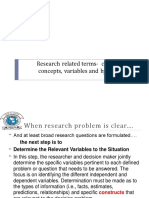 Research Constructs, Concepts and Variables